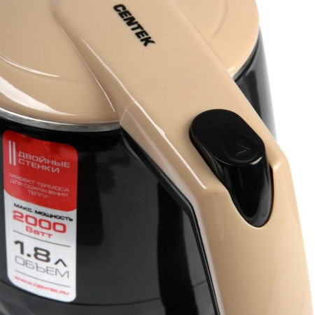 Electric kettle Centek CT-0025, metal, 1.8 l, 2000 watts, black-2