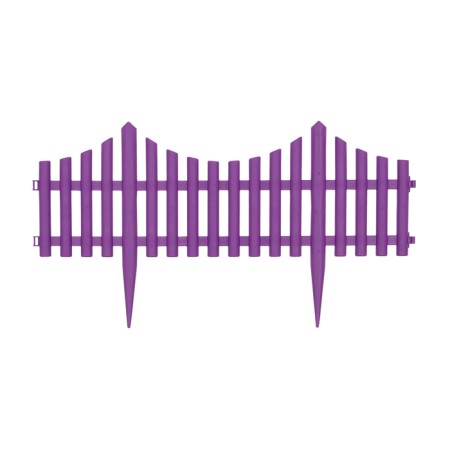 Decorative fence, 30 × 300 cm, 5 sections, plastic, white, Greengo-8