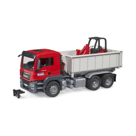 Bruder man dump truck with a loader-4