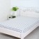 Bishop on the elastic band ATRA 140x200x20, tattersol white-earth calico 120g/m, HL100%