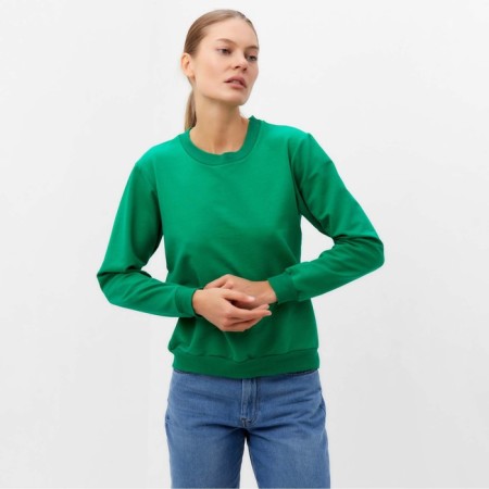 Female sweatshirt, bright green color, size 48-2