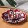 Boward Flower stand "Lotus Flower", 8.8 x 3 cm, enamel Red-blue mix
