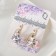 Earrings "Zirconium" mini, square, white color in gold