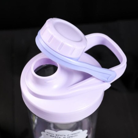 Sports shaker, with a bowl “I want to eat and press”, 600 ml-3