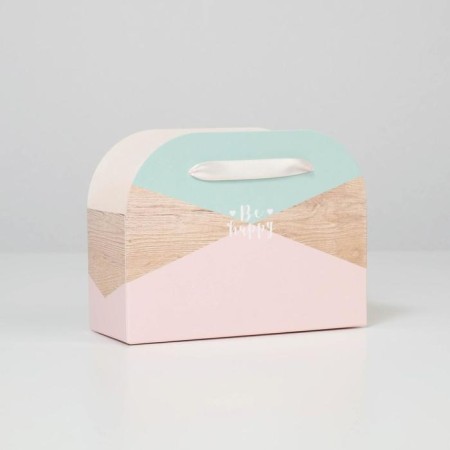 Box for Flowers Folding "BE HAPPY", 17 × 13 × 7 cm-1