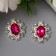 Decor for creativity Metal "Medallion Patal" bright pink crystal set 2 pcs 2.6x2.4 cm 1071417