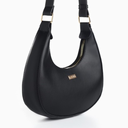 Women's bag made of artificial leather, 22x23x6 cm, black-7