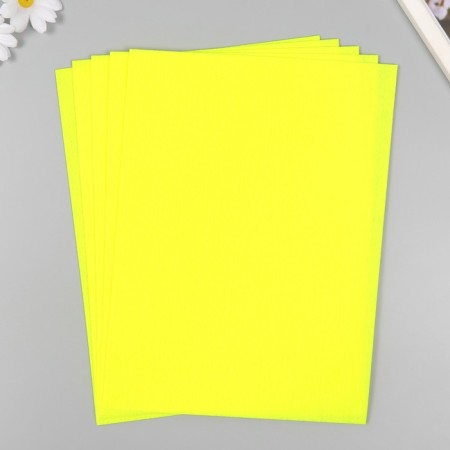 A set of felt 22x30 cm, 5 sheets, Korea, col. yellow-1