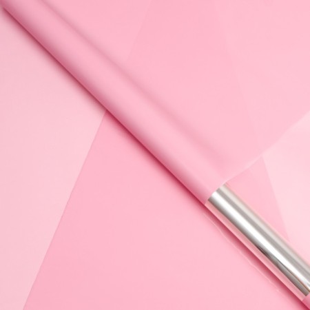 Flower film "Transparent strip" Pink, 0.58 x 10 m