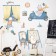 Stick plastic interior color "Fit weekdays" 30x90 cm set 2 sheets