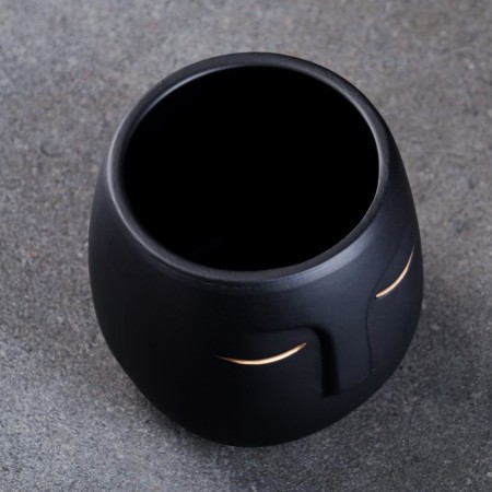 Pot "Mr. Twix" 12x12x12cm, black-4