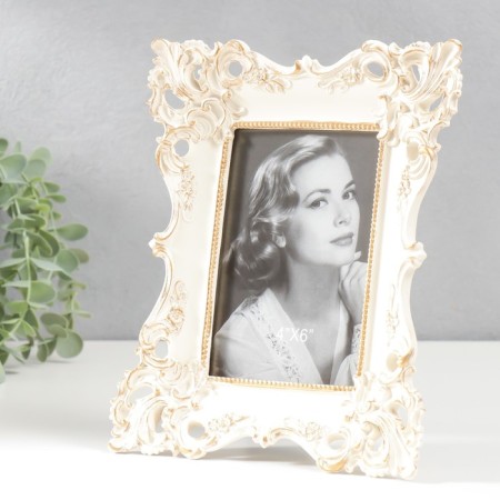 Photo frame Polystone 10x15 cm "Evening" beige 23x19x3.3 cm-1