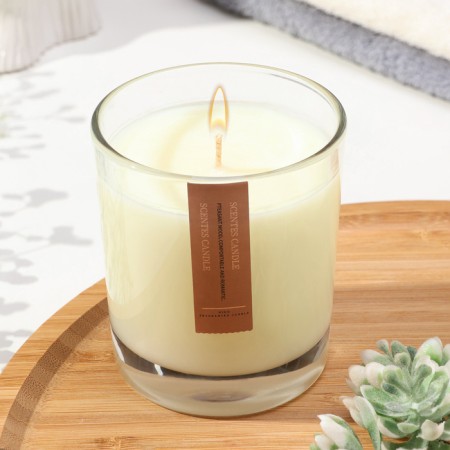 Aromatic candle in a glass "Bomantic", 200 g, sandalwood-1