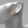 Earrings Metal "Flower" Heart, Color Gold