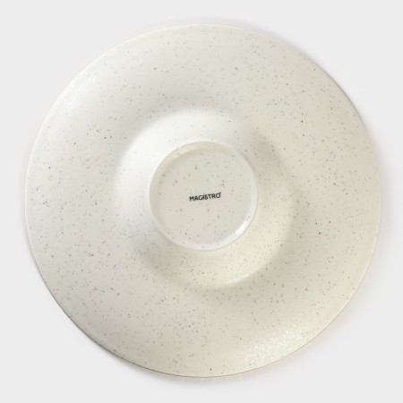 Porcelain plate for the paste Magistro Poursephona, 280 ml, d = 29.4 cm, beige color-3