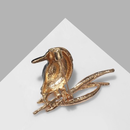 Brooch "Bird" Lori, colored in gold-3