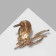 Brooch "Bird" Lori, colored in gold