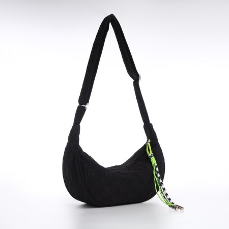 Women's bag over the shoulder, black color 30*14*10 cm-3