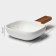 Porcelain dish for serving with a wooden handle Magistro, 15 × 15 cm, white color