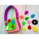 Designer made of felt "handbag with icons"