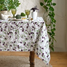 Gnital tablecloth Olives 149x250 cm, 100% cotton, mitch 164 g/m2