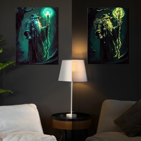 Picture on numbers with luminous paint, 40 × 50 cm "Mage Fantasy" 15 colors-1
