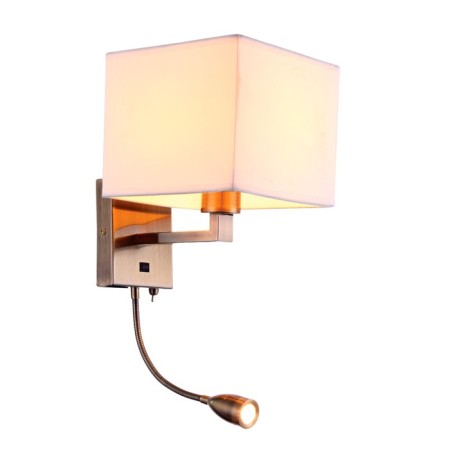 Bra Hall, 1x40W E27 + 1x3W LED, 3000K, 180LM, bronze color