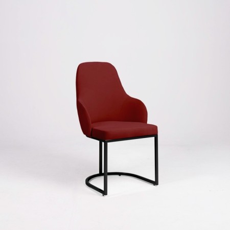 Monro chair, 62 × 60 × 98 cm, red color, black frame