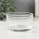 Glass of Glass for 1 candle "crumpled circle" transparent 8.8x8.8x5 cm