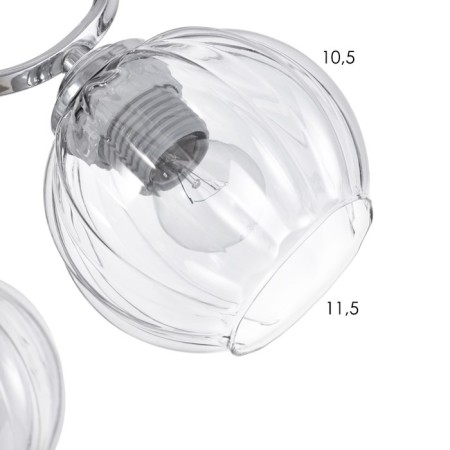 Ashley chandelier 5x40W E27 chrome 55x55x20cm-5