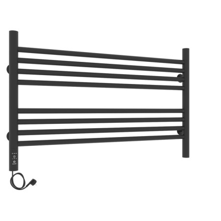 Two -heated towel rail Laris Laris Olivia ChKCh8, 800x500 mm, 8 crossbars, left, black-9
