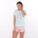 Homemade female "cat" (T -shirt/shorts), mint color/pink, size 46