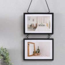 Photo frame Metal in 2 photos 10x15 cm 