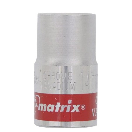 End-end head Matrix Master 13689, 15mm, 12-sided, CRV, under square 1/2 ", chrome