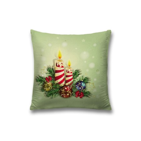 Decorative pillowcase "Candles with toys", on a zipper, size 45x45 cm