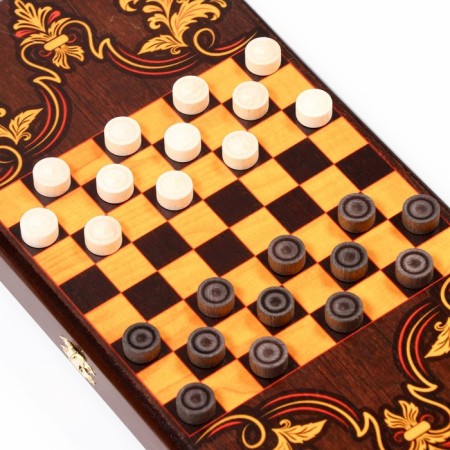 NARDS "Sovereign", wooden board 40 x 40 cm, with a field for playing checkers-2