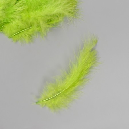 Pen of decorative goose downy "bright green" set 40 pcs h = 10-15 cm-1