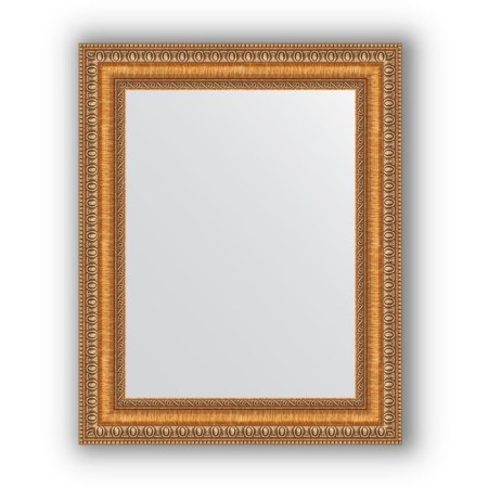 Mirror in the baguette frame - gold beads on bronze 60 mm, 41 x 51 cm, evoForm