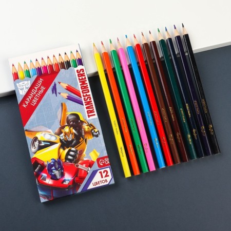 Color pencils, 12 colors, trihedral, transformers-1