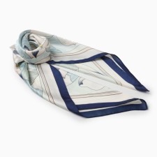 Women's scarf minku rr 70*70 cm, col. blue