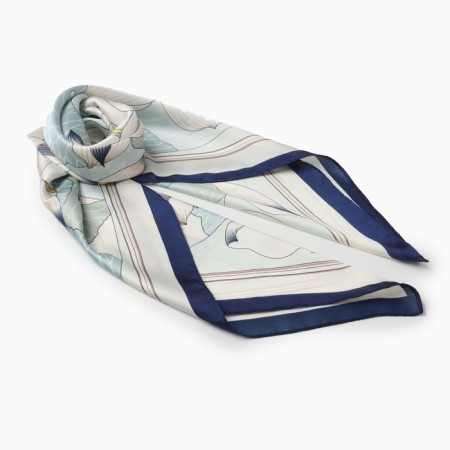 Women's scarf minku rr 70*70 cm, col. blue