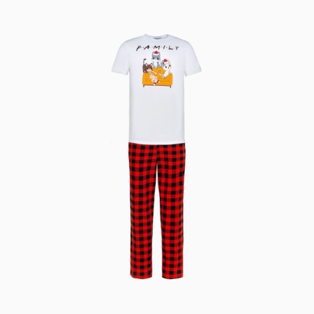New Year. Pajama men's kaftan "Family" size 56-5