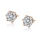 Earrings with rhinestones Xuping Cuts, white color in pink gold