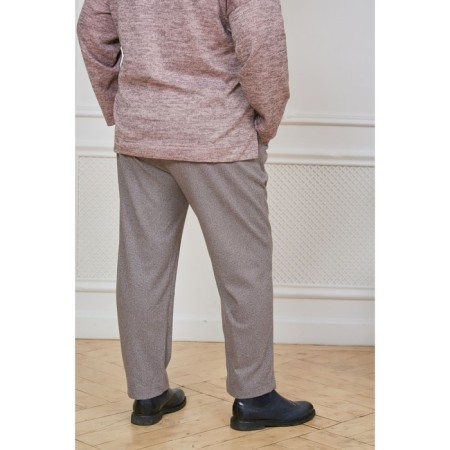 Female trousers, size 62, gray color-3