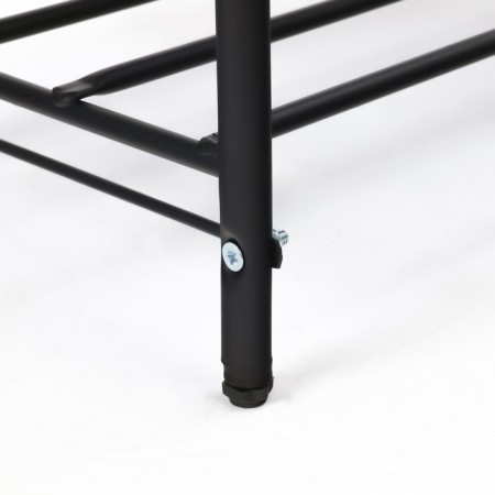 LAKSI shoe stand, 640x310x460, black matte/linen gray-3
