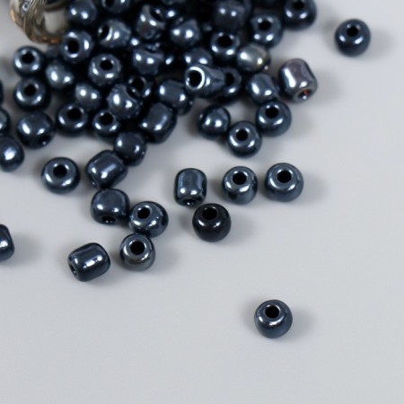 Bead 6/0 in the bottle "midnight" 20 g ceramic shine 6x2x2 cm-2
