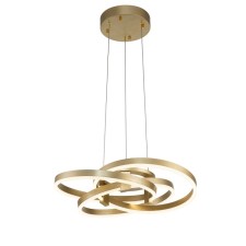 Suspended indigo, 14002/3p Gold. 3x60W, LED, 4200LM, 3000-6000K, MOTHER IK, 580x580x165/1365 mm, white matte color