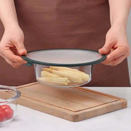 Vacuum lid for utensils, d = 22.5 cm, green color-5