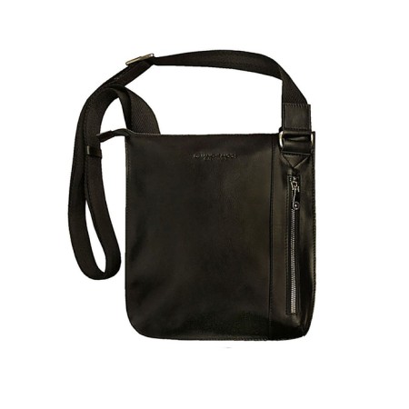 Male bag, lightning department, 1 external pocket, adjustable belt, black color
