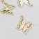 Decor for creativity metal, rhinestones "Light butterfly" gold 2.2x2 cm
